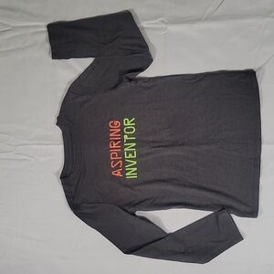 Cat & Jack Gray Shirt with Neon Text